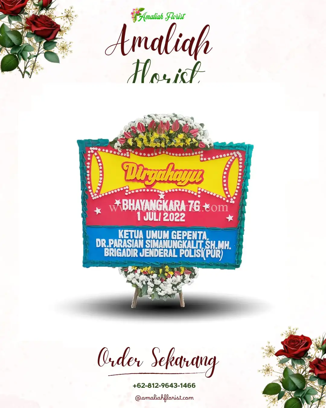 Papan Bunga HUT Ulang Tahun Gunung Terang
